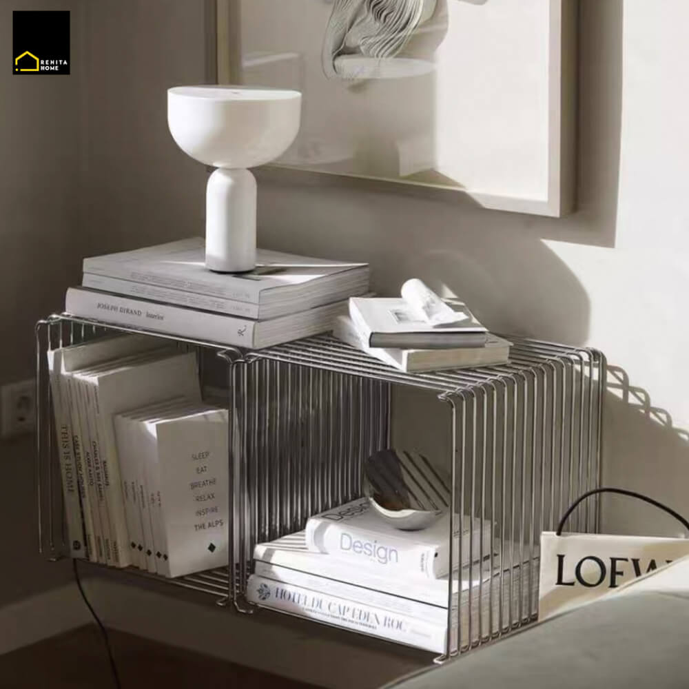 โต๊ะข้าง RENITA HOME รุ่น ADDY ขนาด 35X35X35 ซม. เหล็กอบสี สไตล์โมเดิร์น